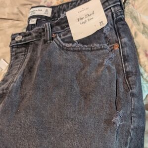Abercrombie curve love dad high rise jean.